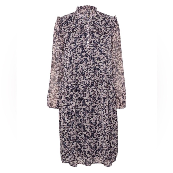 Saint Tropez PresleySZ Long Sleeve Midi Dress Mulberry Purple Size S - Picture 6 of 14